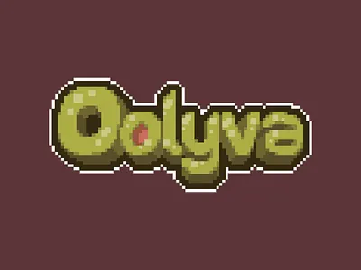 Oolyva Pixel Art Title digital graphic design illustration logo pixel art typography