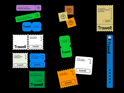 Ticket-Inspired Branding Pack brand brand stickers branding branding pack business identity dynamic look edendity hosting visuals logo logo design logotype modular elements product visuals ticket ticket disign ticket logo travel brand travel branding travel design visual language