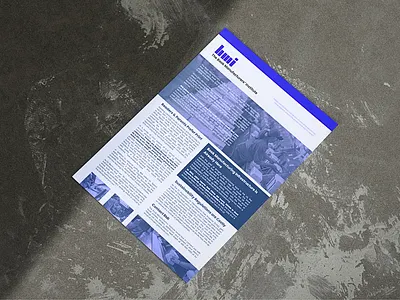 One Pager Flyer for The Book Manufacturers' Institute blue blue and white branding brochure design ebrochure eflyer flyer graphic design manufacturer monochrome one color one pager page print