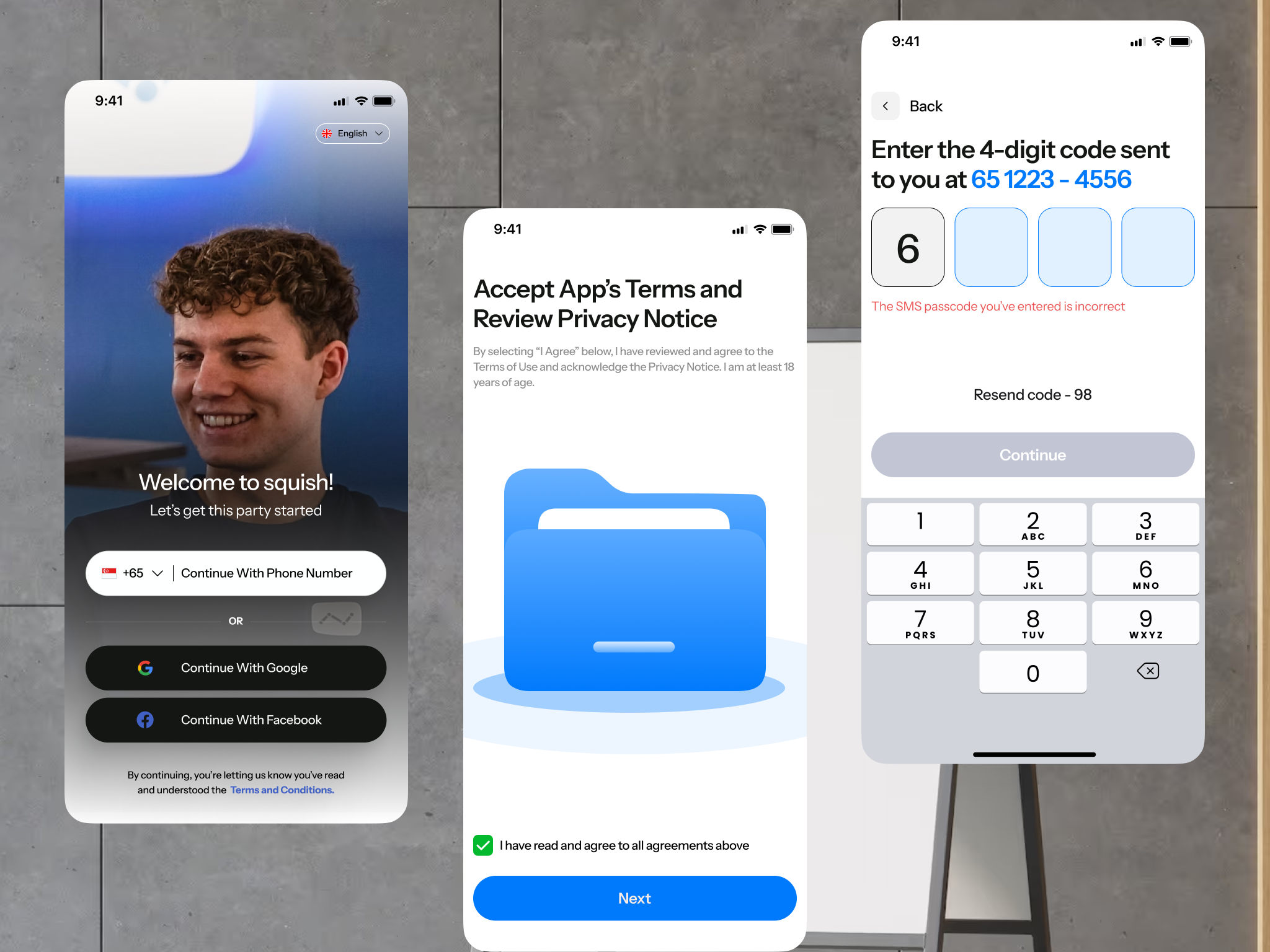 Example of Mobile App Design 10 Pages