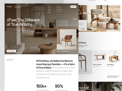 Furnitura - Furniture Website | Editorial and Minimalist layout 3d animation branding graphic design logo motion graphics ui