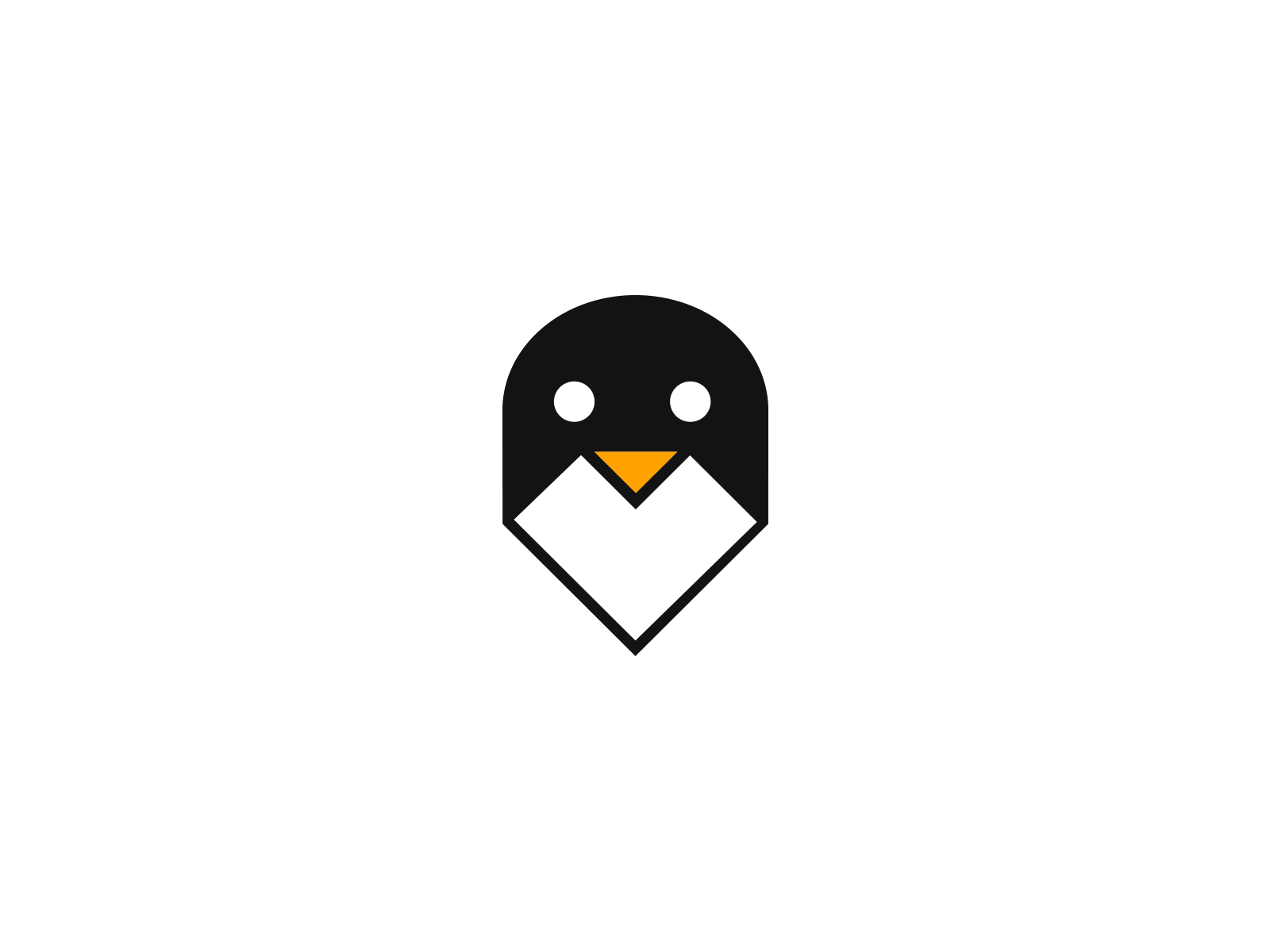 Paper penguin animal brand branding design elegant graphic design illustration logo logo design logotype mark minimalism minimalistic modern paper penguin sheet sign ukraine vector