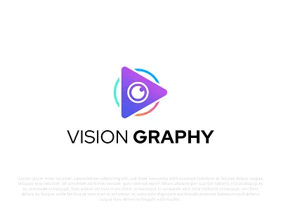 Vision Graphy Logo design | eye logo branding branding design design eye logo graphic design icon logo logo design logo designer logo maker logo mark logos monogram logo retingle logo video logo vision logo