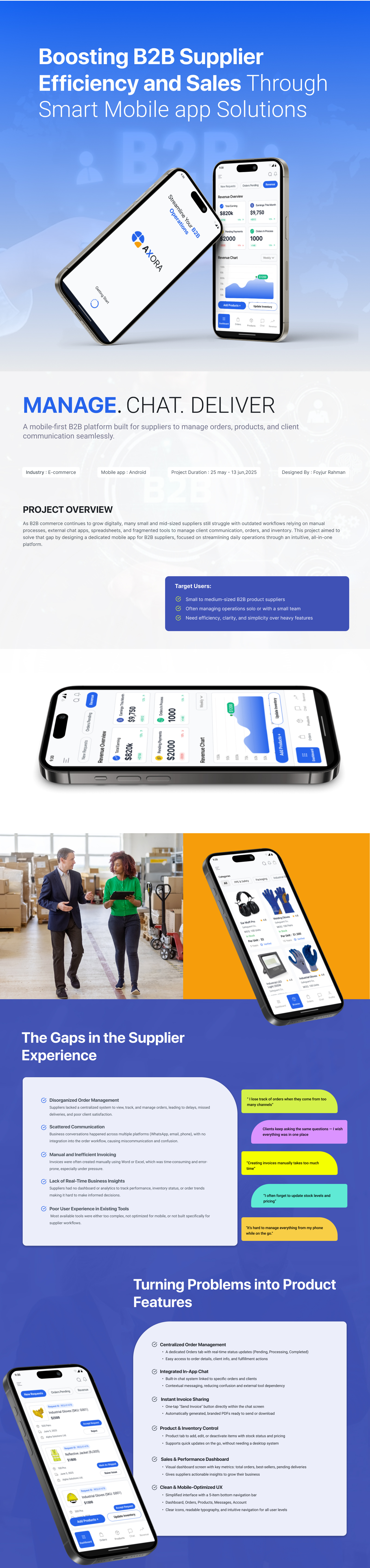 Example of B2 B Mobile App UI/UX Product Design
