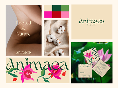 Animaea Visual Identity 🌸🌙❤️ branding design graphic design illustration logo ui vector