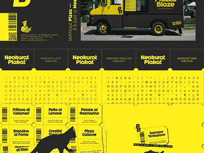 Without Pizza — it´s just a Meeting. bauhaus black cat dishes display font felines font design foodtruck geometric fonts glyphs gridlounge neokurat bold neokurat demi neokurat light neokurat plakat pasta pb piazza blaze pizza specimen steve käsinger
