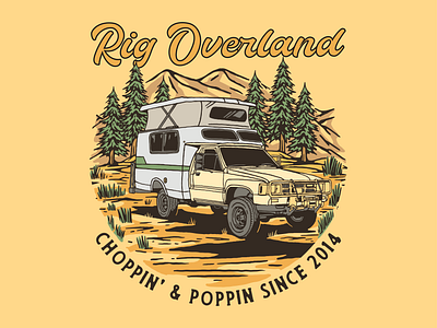 Rig Overland branding design graphic design illustration illustrator logo typography vector