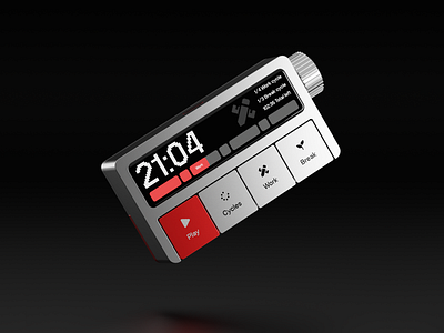 Pomodoro Timer - V3 3d clock diy gadget graphic design industrialdesign keycap knob pomodoro productdesign prototype tech timer ui wheel