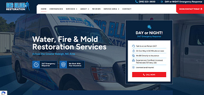 Restoration Company Web Design branding logo web design wordpress