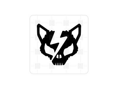 Thunder Skull Cat Logo ( Logo Forsale) animal logo branding cat head cat logo design icon illustration logo logo design logodesign minimal minimalist logo skull skull logo ui