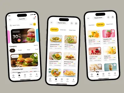Food Delivery App UI Design app design app designer dessert app e commerce app ecommerce ecommerce app ecommerce designer food app food delivery food delivery app food ordering app ice cream app mobile mobile app online food delivery rubel hossain trendy ui uiux uiux designer