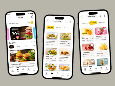 Food Delivery App UI Design app design app designer dessert app e commerce app ecommerce ecommerce app ecommerce designer food app food delivery food delivery app food ordering app ice cream app mobile mobile app online food delivery rubel hossain trendy ui uiux uiux designer