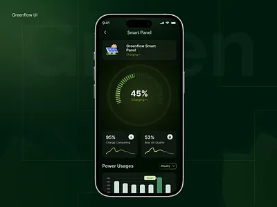 Eco-Friendly IOT mobile app Ui design brand identity branding design eco eco friendly environment green energy iot logo modern logo organic renewable energy solar ui uiux