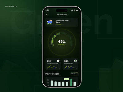 Eco-Friendly IOT mobile app Ui design brand identity branding design eco eco friendly environment green energy iot logo modern logo organic renewable energy solar ui uiux