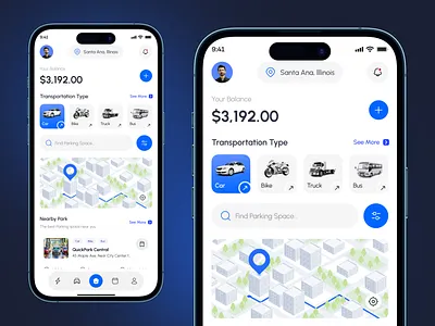 Car Parking App UI Design androidapp app design booking app car car app car parking app car rental mobile app find parking ios app mobile app parking app parking location parking mobile app parking spot parking tracker service app smartparking ui ux vehicle