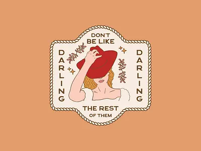 Western Cowgirl Illustrations branding color country country western cowboy hat cowgirl cowgirl design cowgirl hat design graphic design illustration illustrator logo marketing typography western