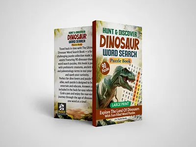 Dinosaur word search amazon kdp amazon kdp book book cover book design design graphic design illustration interiror kdp cover