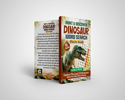 Dinosaur word search amazon kdp amazon kdp book book cover book design design graphic design illustration interiror kdp cover