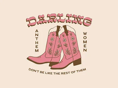 Western Cowgirl Illustration branding color country country western cowboy boots cowgirl cowgirl boots cowgirl design design graphic design illustration illustrator logo marketing typography western