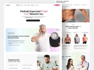 Weight Loss Website Design doctor doctor consultation fitness health care landing page medical web uiux web web design website website design weight loss weight loss website weightloss