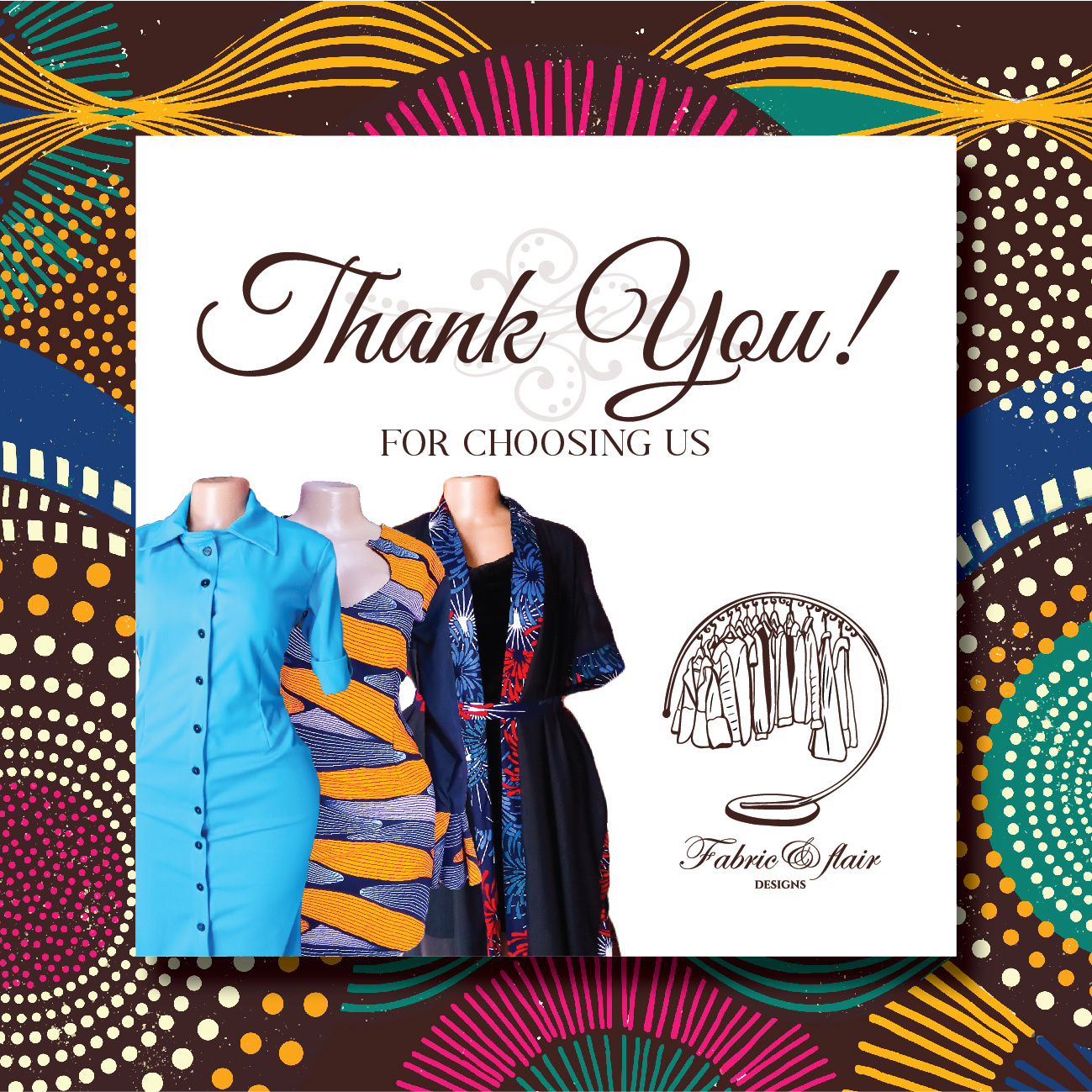 Fabric & Flair Thank You Card elegantdesign fabricandflair thankyoucard