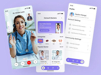 Doctor Mobile App best app design booking app clinic app consultation dentist doctor app doctor booking health app healthcare app hospital app ios app design medical app medical app design mobile mobile app online appointment patient app personal doctor specialist web ui