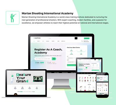 Martan Shooting International Academy academy creative dribble shooting website ui website