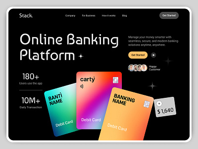 Banking Website Landing Page antdesk bank bank app bank website banking landing page banking website clean efatuix finance finance landing page fintech fintech design landing page online banking sleek design ui ux design web web design website design