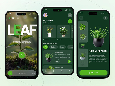 Plant app design app design farming garden app management app mobile mobile app mobile app design nature plant plant app plant care app plant shopping app plant store plants product reminders tracker trees