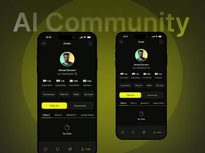 Profile Page - AI Mobile App aimobileapp app design mobile app appshowcase ios iphone mobile mobile app profile redesign profile page redesign ui user ux