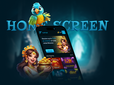Get paid to have fun - Mobile app design. appui casino dribbbleshots gamification getpaidtohavefun mobileappdesign productdesign rewardapp uidesign uxui