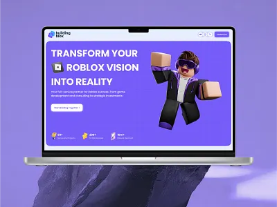 Roblox Hero Section Website 3d crypto framer gaming isometric nft roblox wenlaunch wenlaunch studios