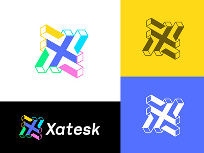 X letter Logo modern logo design 3d alphabet block business company creative logo creative logo design design icon illustration letter logo branding logo design logo mark minimal modern logo design