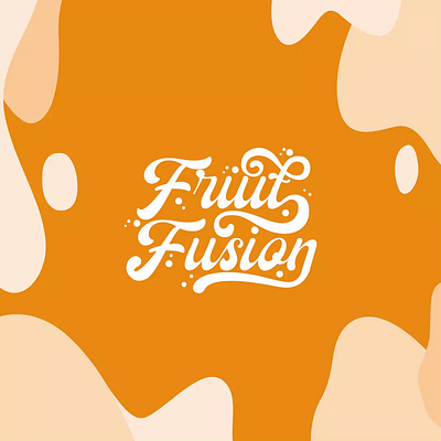 Fruit Fusion – Minimal Logo Design for a Modern Juice Brand brand identity branding design design logo flat graphic design illustration logo logo design logos logotype minimal minimalist modern simple text typography unique wordmark