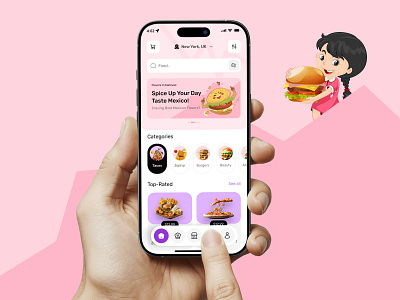 Healthy Food Delivery Mobile App android app designer delivery app delivery service food and drink food delivery food delivery app food delivery mobile app foood delivery mobile app mobile app design online food order restaurant app restaurant delivery ui design resturent resturent app ui ux design