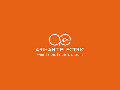 Arihant Electric Logo | Electric Logo | Logo Design | AE Logo ae logo ae monogram arihant electric logo black logo branding design electric logo electrical logo design electrician logo graphic design graphic designer illustration logo logo design modern logo design orange and black logo orange logo surat vector veecodes
