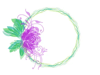 Flower Wreath digital design flower flower wreath graphic design illustration procreate silhouette sketch wreath