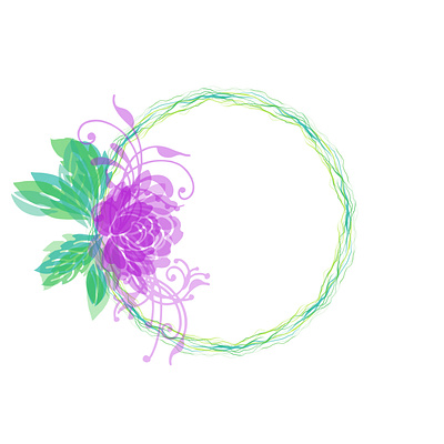 Flower Wreath digital design flower flower wreath graphic design illustration procreate silhouette sketch wreath