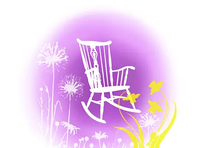 Rocking Chair in the Garden digital design garden graphic design illustration procreate rocking chair rocking chair in the garden sketch