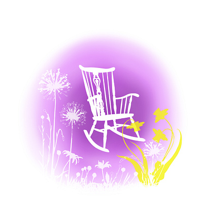 Rocking Chair in the Garden digital design garden graphic design illustration procreate rocking chair rocking chair in the garden sketch