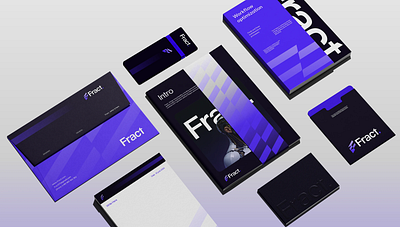 Fract (AI) | Visual Identity 3d animation branding design download free freebie graphic design illustration logo mockup mockup cloud mockupcloud motion graphics ui