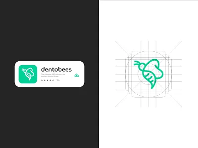 dentobees - Logo automation platform bee brand brand icon brand identity brand mark branding clinic management dental dental clinc dentobees digital products erp solution graphic design logo logo design logo projects products icon products logo vector
