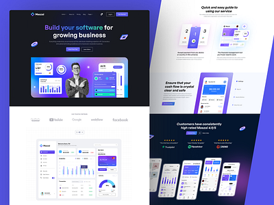 Maszai - SAAS Website Design design inspiration landing page minimal design saas saas branding saas template saas web design saas website saas website design tech website templates ui uiux for saas ux ui design web design webflow webflow saas template webflow template website concept website design website saas templates