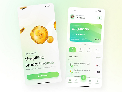 Fintech App app app design bank banking defi design figma finance financial app fintech app fintech app design ios money payment product design savings transaction ui ui design uiux