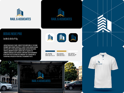 Logo for Raul & Associates branding business design logo logos mockup modern real estate simple