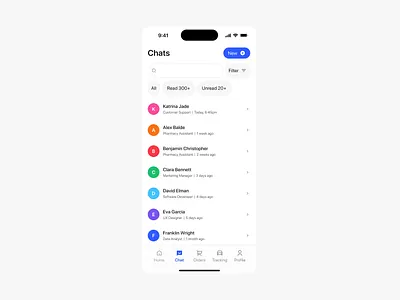 Chats - Filtered design ui ui design ux ux design