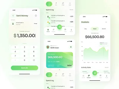 Fintech App UI app app design balance design digital banking figma finance financial app fintech app fintech app design fintech app ui fintech app ui design ios mobile banking money product design ui ui design uiux wallet