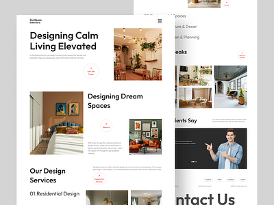 Interior Design Agency Landing Page @interioragency interiordesign landingpage uiux webdesign