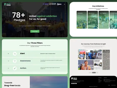Designing Hope in 10 Hours Drug-Free Kerala – Awareness Website creative