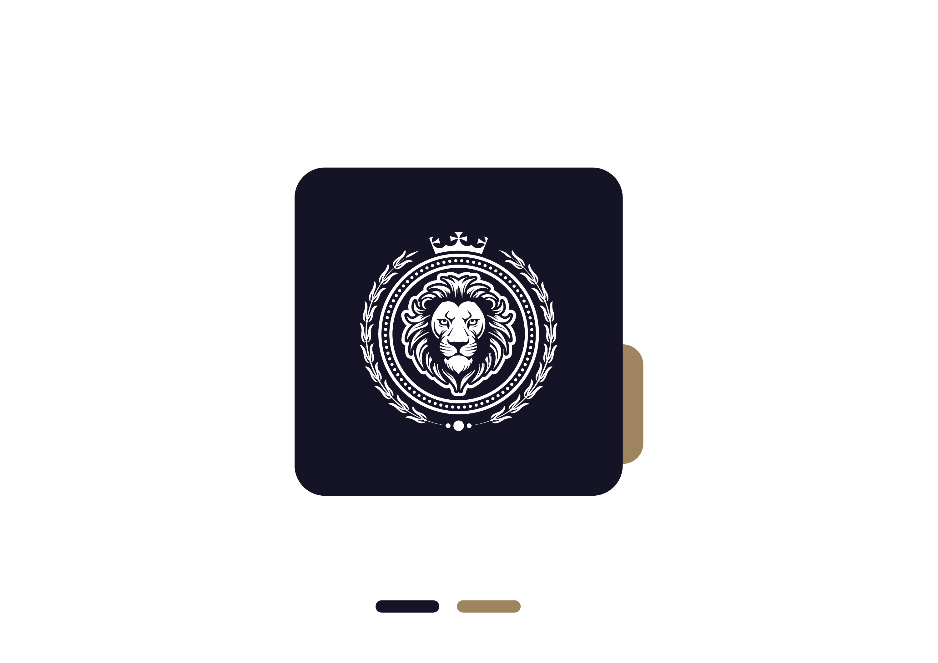 Crowned Lion branding design graphic design logo notary vector